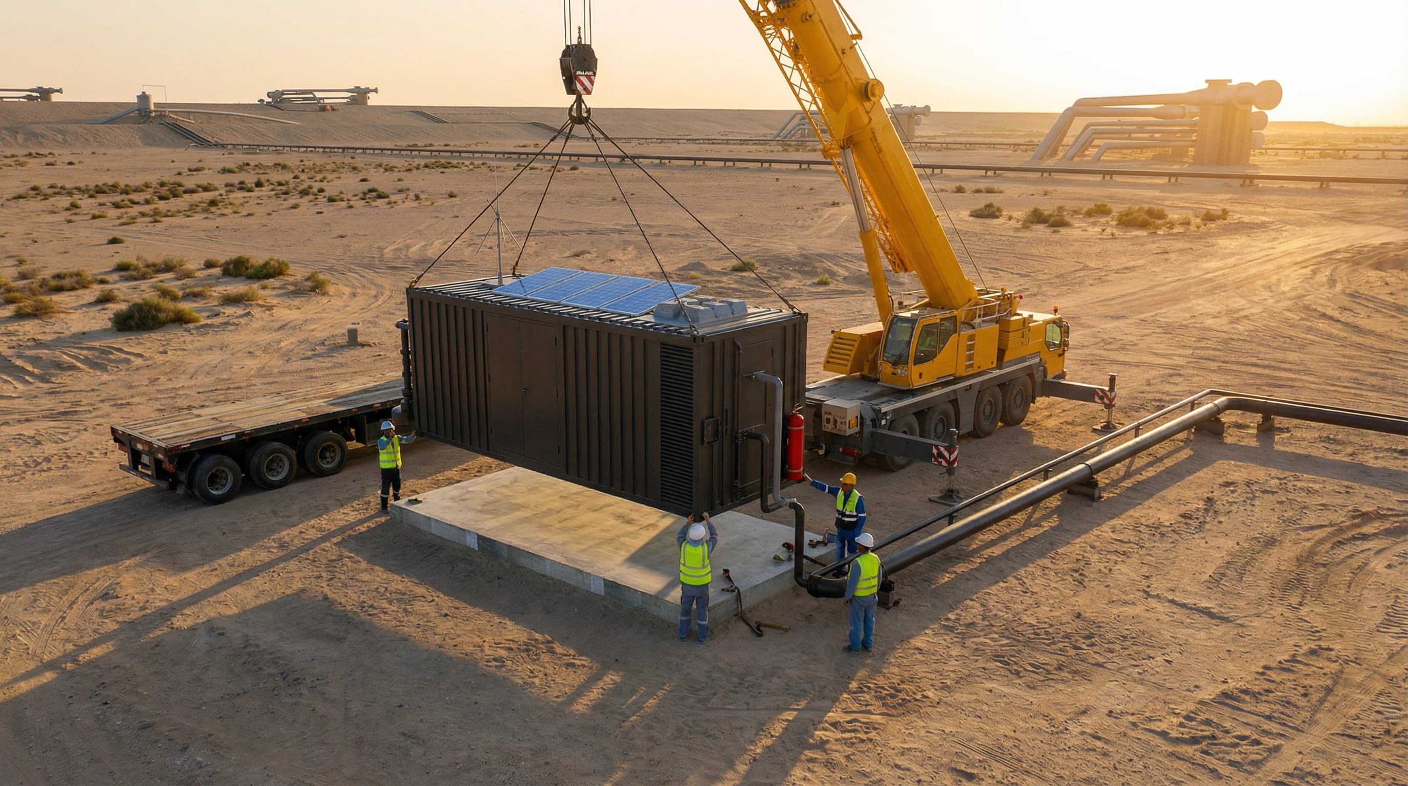 Modular oil grid installation staged for partnership execution and deployment